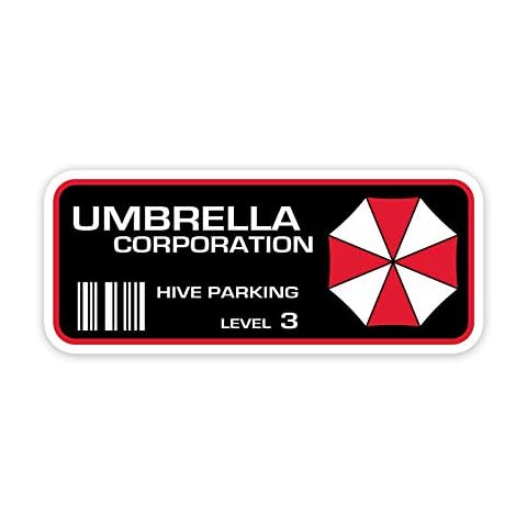 Vool Resident Evil Umbrella Corp. Parking Decal Vinyl Decal Bumper | Sticker | 2"x 5" Cover