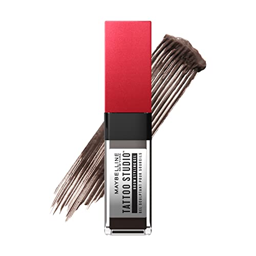 Maybelline Tattoo Studio Brow Styling Gel, Waterproof Eyebrow Make Up, Brow Tint for Up to 36HR Wear, Medium Brown, 1 Count Maybelline Tattoo Studio Brow Styling Gel, Waterproof Eyebrow Make Up, Brow Tint for Up to 36HR Wear, Medium Brown, 1 Count