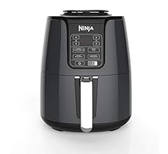 NINJA AF101C, Air Fryer, 3.8L Less Oil Electric Air Frying, Equipped with Crisper Plate + Multi-Layer Rack + Non Stick Bask…