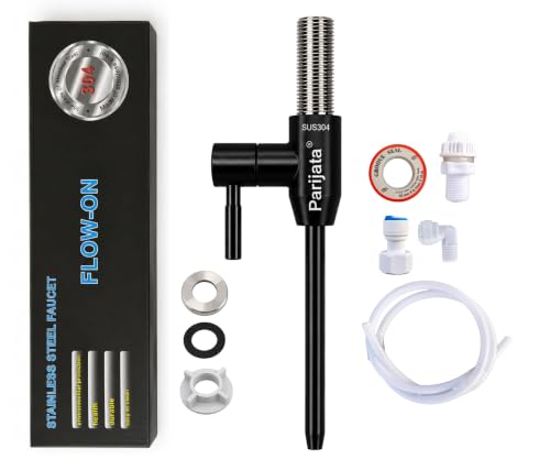 Image of Premium Black SS 304 RO Tap Extender | Leakproof Water Purifier Tap Extension (with 3 /8 Inch Fitting Connector)