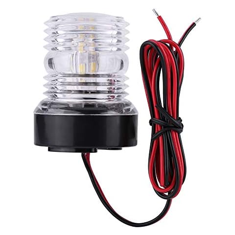Akozon LED-Navigationslicht, Marine Ankerlicht, Marine-Bootsleuchte 360° 12V Boot Segeln Signalleuchte Boot Navigationslicht LED Bootsleuchte Yachtnavigation Ankerlichter Signalleuchte Wasserdicht Cover