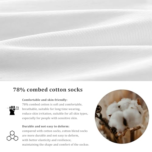 Wildarms Men's 6-Pack Running Socks - Cotton Ankle Socks with Arch Support, Cushion & Double Cuff for Sports, Hiking, Gym4