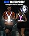 Zacro Reflective Vest for Running with Light Blue, 5 RGB Colors High Visibility Rechargeable Light Up Running Vest IPX4 Night Safety Running Gear for Dog Walking, Cycling, Adjustable for Men Women