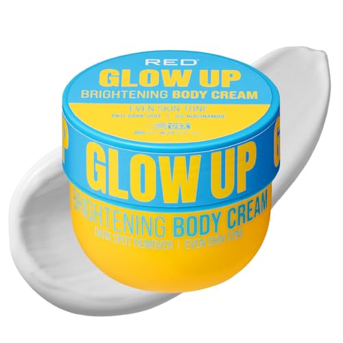 Red by Kiss Glow Up Brightening Body Cream, Kojic Acid, Turmeric & Glutathione for Dark Spots,...