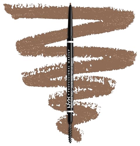 NYX Professional Makeup Augenbrauenstift Micro Brow Pencil Beidseitig mit ausdrehbarem Augenbrauenstift und Bürstchen Wasserfest Eyebrow Pencil Vegane Formel Farbton: 01 Taupe