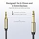 UGREEN 3.5mm Klinke auf 6.35mm Klinke Kabel Aux Adapter Stereo Audio Kabel Digital Interface Instrument Kabel unterstützt für Gitarre, Mischpult, Mikrofon, Recorder, Mixer, Verstärker usw. (2M)