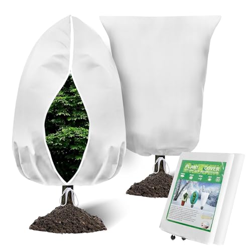 Voile Hivernage Plante Exterieur 2 Pièces, Protection Hivernale Réutilisable 80x120 cm 70g/m²...