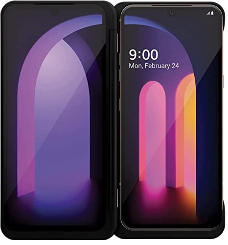 Dual Screen Case for LG V60 ThinQ 5G - Black (LM-V605N) Bundled with Cover Case (Without Charging Adapter)