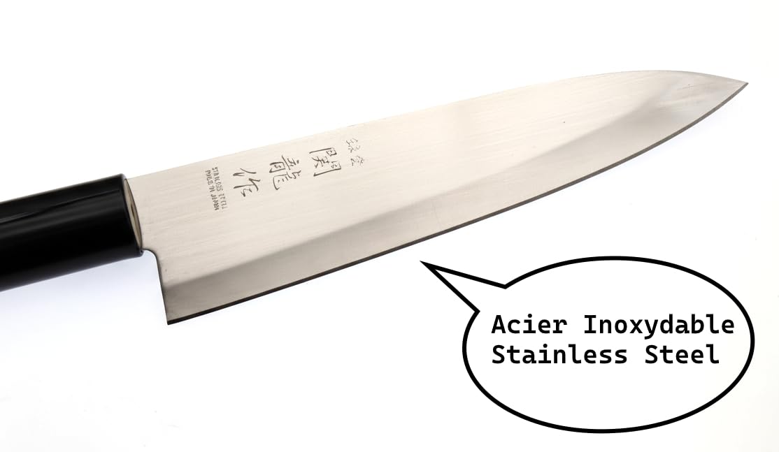 Cocktail7 Coltello giapponese Gyuto, lama in acciaio inox 420J2 da 18 cm, Mitre in nylon, made in Japan
