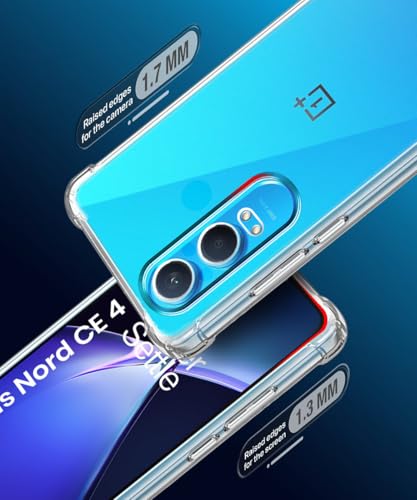 Image of WOW IMAGINE Clear Back Cover Case for 1+ OnePlus Nord CE 4 Lite 5G | Shockproof Soft TPU Case | Cushioned Edges for Ultimate Protection Back Cover Case - Transparent