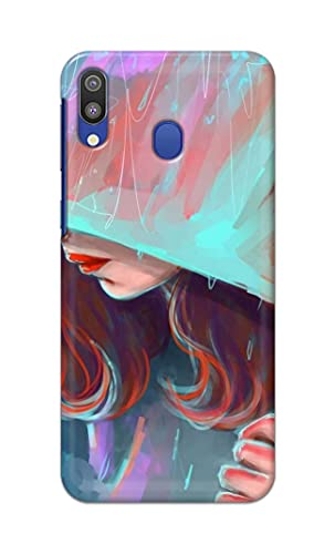 Image of PRINTFIDAA Pretty Woman Under The Umbrella Painting Printed Designer Hard Case for Samsung Galaxy M20, SM-M205F / DS, SM-M205FN / DS Back Cover -(e) RPM1007