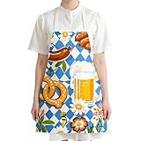 Delantales de cocina para hombre, diseño Oktoberfest, delantal de cocina, resistente a las manchas, transpirable, cintura ajustable para el hogar, servicio de pintor, 03, Siehe Beschreibung