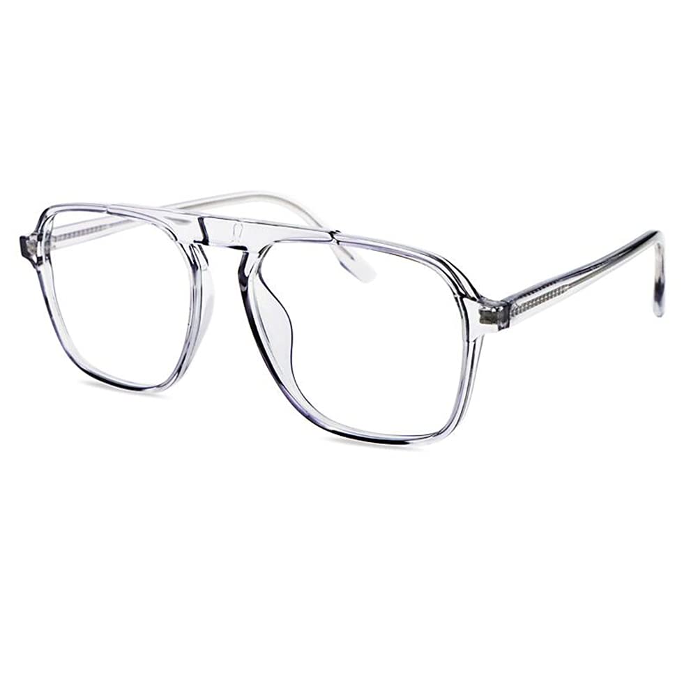 Große Lesebrille Mit Quadratischem Rahmen Und Blaulichtfilter, Modische Computer-Lesebrille Für Frauen/Männer, Leichte Lesebrille Aus Tr90/Grey/1.5 *