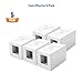 Cable Matters UL Listed 5-Pack 1-Port Keystone Jack Surface Mount Box in White