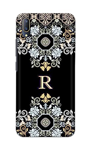 Image of PRINTFIDAA Name II Initial II Letter Floral Pattern Alphabet R Printed Designer Hard Back Case Cover for Vivo V11 Pro / X21s -(UO) MVN1007