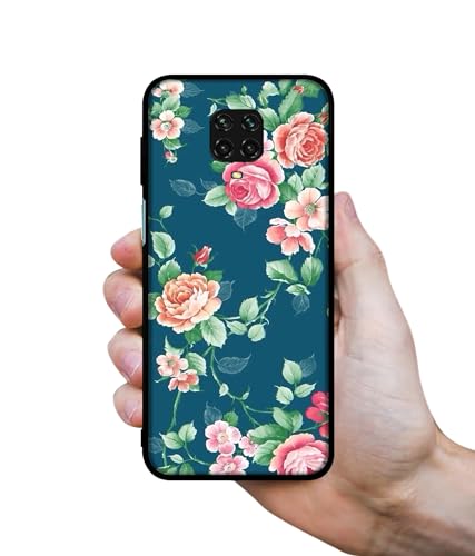 Image of Vintage Floral Design Premium 2D Printed Metal Back Case Cover for Mi Redmi Note 9 Pro /Note 9 Pro Max /Poco M2 Pro
