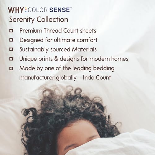 Image of COLOR SENSE 100% Cotton Bedsheet Set for Double Bed |1 Double Bed Sheet & 2 Pillow Covers | 200 TC Beige Size - 88 x 100 Inches | Floral Print, Beige