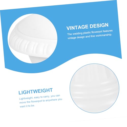 Vaso a colonna romana Detive Blumentopf anfora per balcone giardino matrimonio vaso di fiori in plastica bianca Slish Blumensäule per decorazione veranda