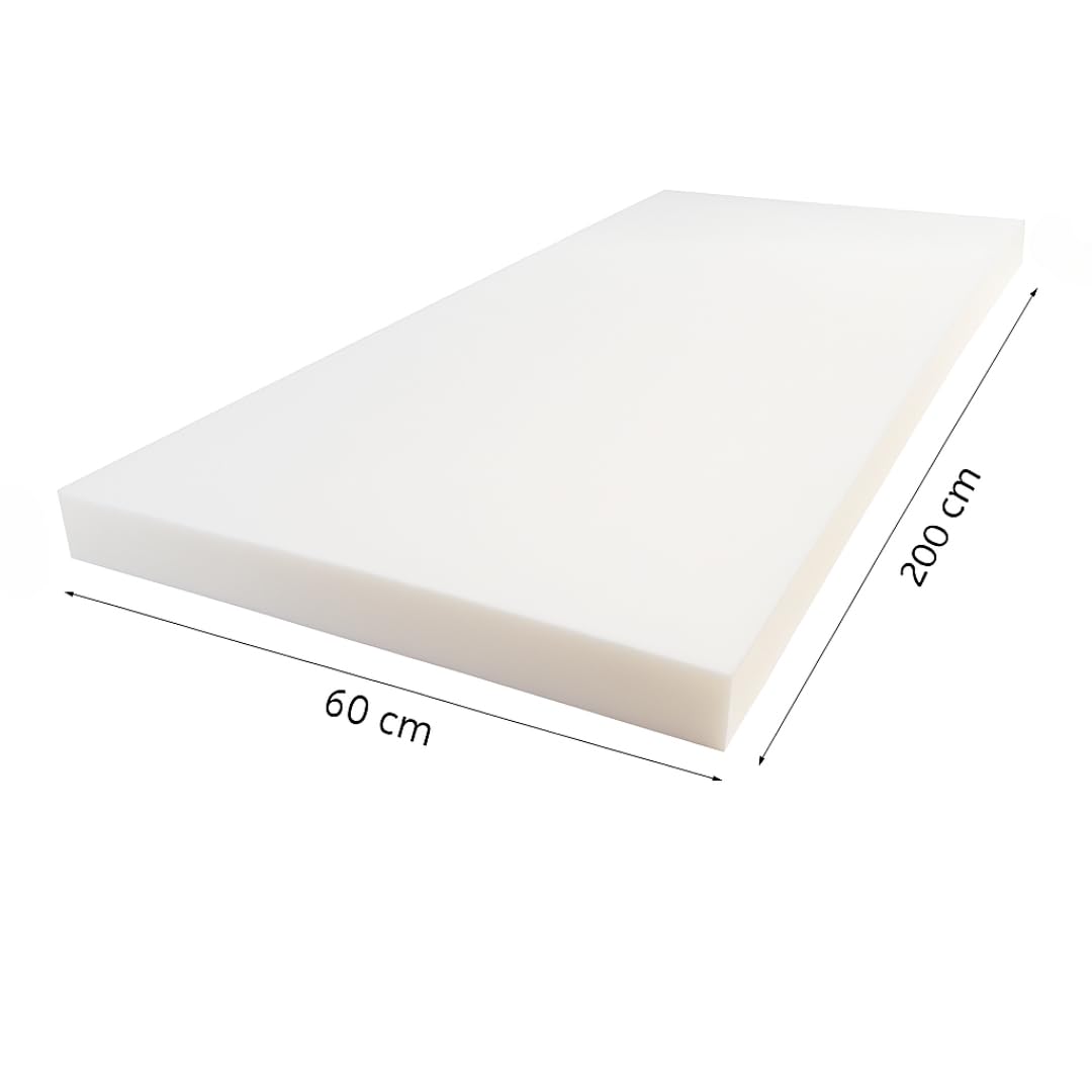 Schaumstoffplatte 60x200x6cm RG 35/43 Blau - Hochwertiger Polyurethan-Schaum Für Matratzen & Polster