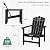 ACUEL Stackable HDPE Adirondack Chairs Set of 2 – Durable, Weather-Resistant Outdoor Patio Seating, Low Maintenance Poly Lumber Chairs for Porch, Deck, Garden, Fire Pit (Black)