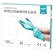 Produktbild EUROPAPA® 100x Nitrilhandschuhe Einweghandschuhe Einmalhandschuhe Untersuchungshandschuhe Nitril Handschuhe puderfrei ohne Latex unsteril latexfrei disposible gloves (XL, Hellblau)