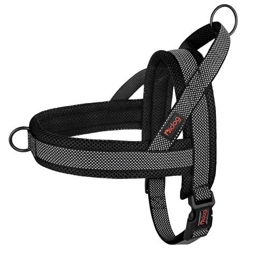 Didog No Pull Dog Harness with ʋC bV pbhtAS & NCbNtBbg ߉\ȃxXgn[lXAg[jOȒP ^A^A^̃EH[LO(ubNAM:21-26C`)