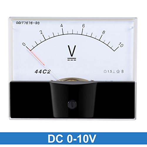 Image of uxcell DC 0-10V Analog Panel Voltage Gauge Volt Meter 44C2 1.5% Error