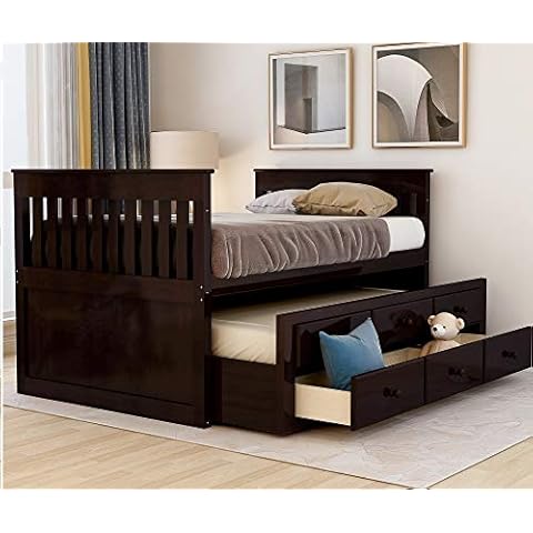 Twin Captain's Bed with Trundle - Rhomtree Cover