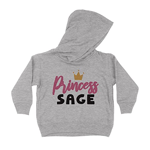 Princess Sage Kids Hoodie Sweatshirt Toddler 5T Heather Grey