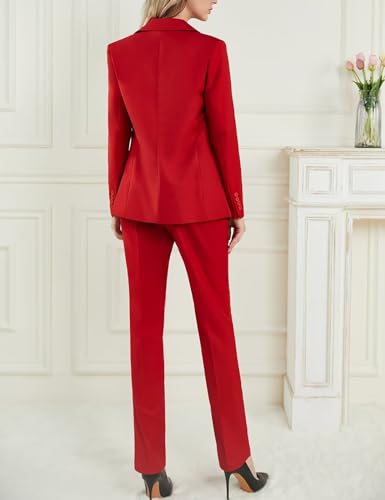 Dowbins Women's Slim Fit Blue Solid 3-Piece Suit Set2