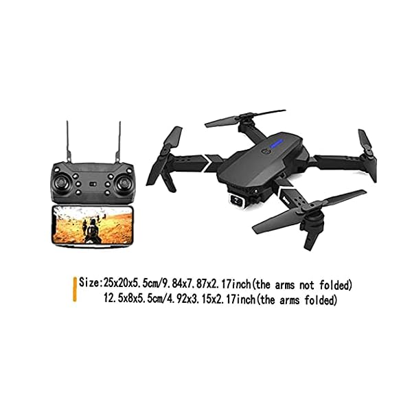 FMHCTN GPS Drone E88 Pro Faltbare GPS Drone mit 4K-Kamera für Erwachsene, Quadcopter mit Brushless Motor, Tragetasche… – Bild 3