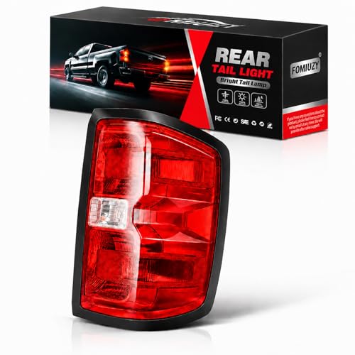 Image of Tail Lights Assembly Right Passenger Fit Chevy Silverado 1500 2014 2015 Chevrolet 2500 3500 HD 2500HD 3500HD Rear Brake Turn Signal Back Up Bulb Taillight Replaces GM2801261 23431875