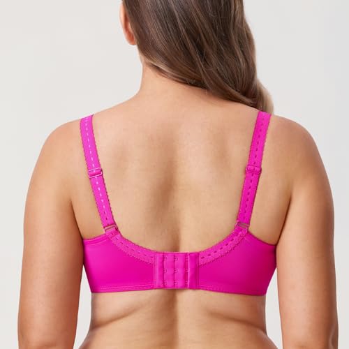 Image of DELIMIRA Women's Plus Size Full Coverage Underwire Unlined Minimizer Lace Bra