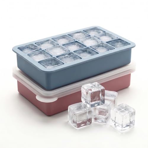 Set de 2 cubeteras de silicona para hielo con tapa miniatura 1