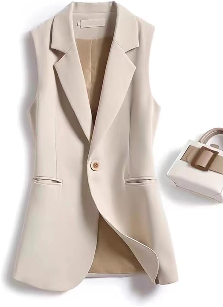 IDEALSANXUN Long Vest for Women Sleeveless Blazer Dressy