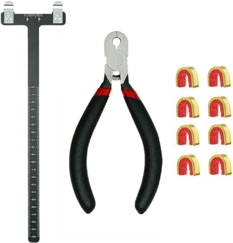 Archery Bow String Nocking Points Set with T Square Ruler Nocking Buckle Pliers and 8pcs Nocking Buckle Set,for Recurve and Compound Bowstring Accessories Archery Bow String Nocking Points Set with T Square Ruler Nocking Buckle Pliers and 8pcs Nocking Buckle Set,for Recurve and Compound Bowstring Accessories