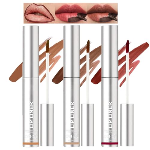 Dulele 3Pcs Peel Off Lip Liner Stain, Matte Peel Off Lip Stain, L...
