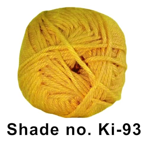Image of VCR Mustard Yellow Yarn, 100 Grams Hank, 190 Meters Length, Acrylic Ball for Crochet and Knitting, Soft Crosia Threads, Pack of 1 Yarn, Suitable for DIY Crafts