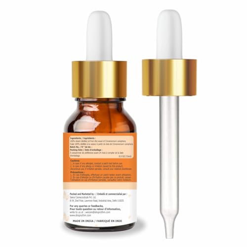 Image of Crysalis Camphor (Cinnamomum Camphora) Oil,100% Pure & Natural Undiluted Essential Oil Organic Standard For Skin & Hair Care-15ML With Dropper