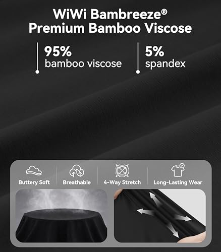 Image of WiWi Bamboo Viscose womens capri pants Wide Leg Pajama Super Soft Lounge knit Sleep shorts Cooling Pj Bottoms S-XXL
