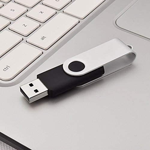 Juanwe 10 Pack 2Gb Usb Flash Drive Usb 2.0 Thumb Drives Jump Drive Fold Storage Memory Stick Swivel Design - Black #TOP4
