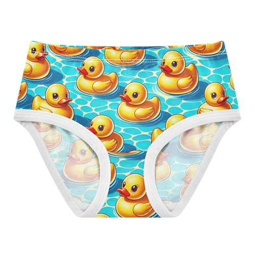 Rubber Ducks Swiming Pool Underwear Toddler Girl, Kids Underwear, 2T–8 Years