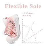 MASOCIO Baby Shoes Sandals Toddler Girls First Walking Pre Walkers Summer Soft Sole Trainers Infant 18-24 Months Size 4.5 UK Child Pink - Image 6