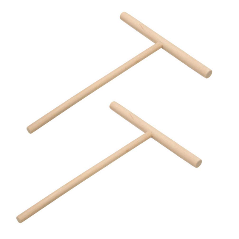 2pcs Crepe Spreader Wooden Bamboo Spreader Pancake Turner Spatula Batter Spreading Tools for Kitchen Utensil Style 1