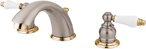 Miniatura 4 de Kingston Brass KB978B - Grifo victoriano de baño amplio, centro ajustable de 8 pulgadas, níquel cepillado