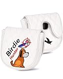 Big Teeth Golf Df3 Putter Cover Golden Retriever, Df3 Headcover Center Shaft Mallet Putter Cover Df3 Magnetic Birdie Hunting Embroidered Headcover White