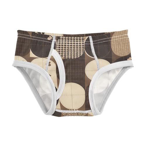 KLL Brown Houndstooth Toddler Boys' Soft Nighttime Underwear Cute Children Panties
