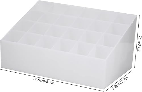 Miniatura 4 de ZJchao Organizador de lápiz labial, soporte para brillo de labios, organizador de cosméticos, almacenamiento de maquillaje, 24 rejillas, soporte