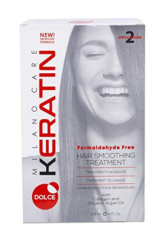 Milano Care Keratin Hair Smoothing Treatment Kit â€“ Keratin Hair Treatment and Clarifying Shampoo â€“ Professional Salon Smoothing System - Keratin Hair Duo Kit, Dolce 4 fl oz