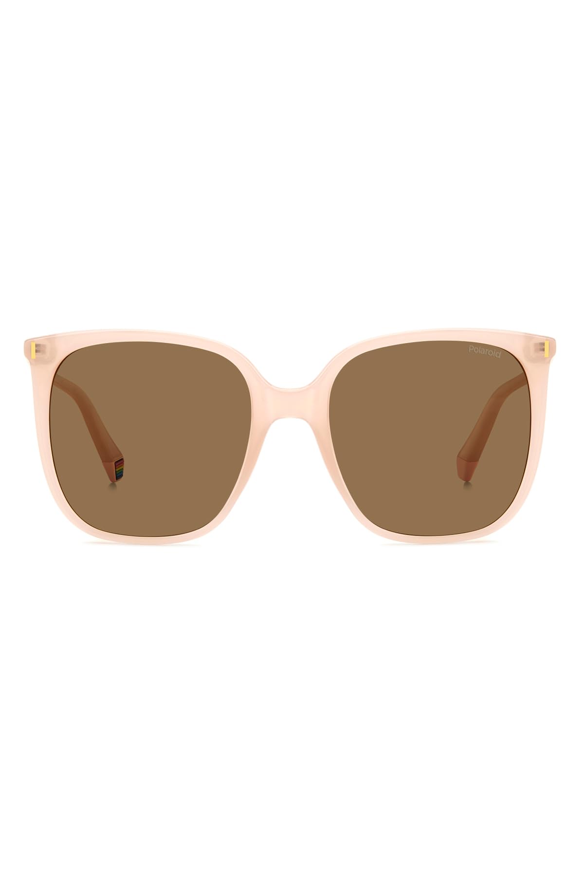 Polaroid Womens Square Sunglasses - Pink Bronze Polarized PLD 6218/S - One Size